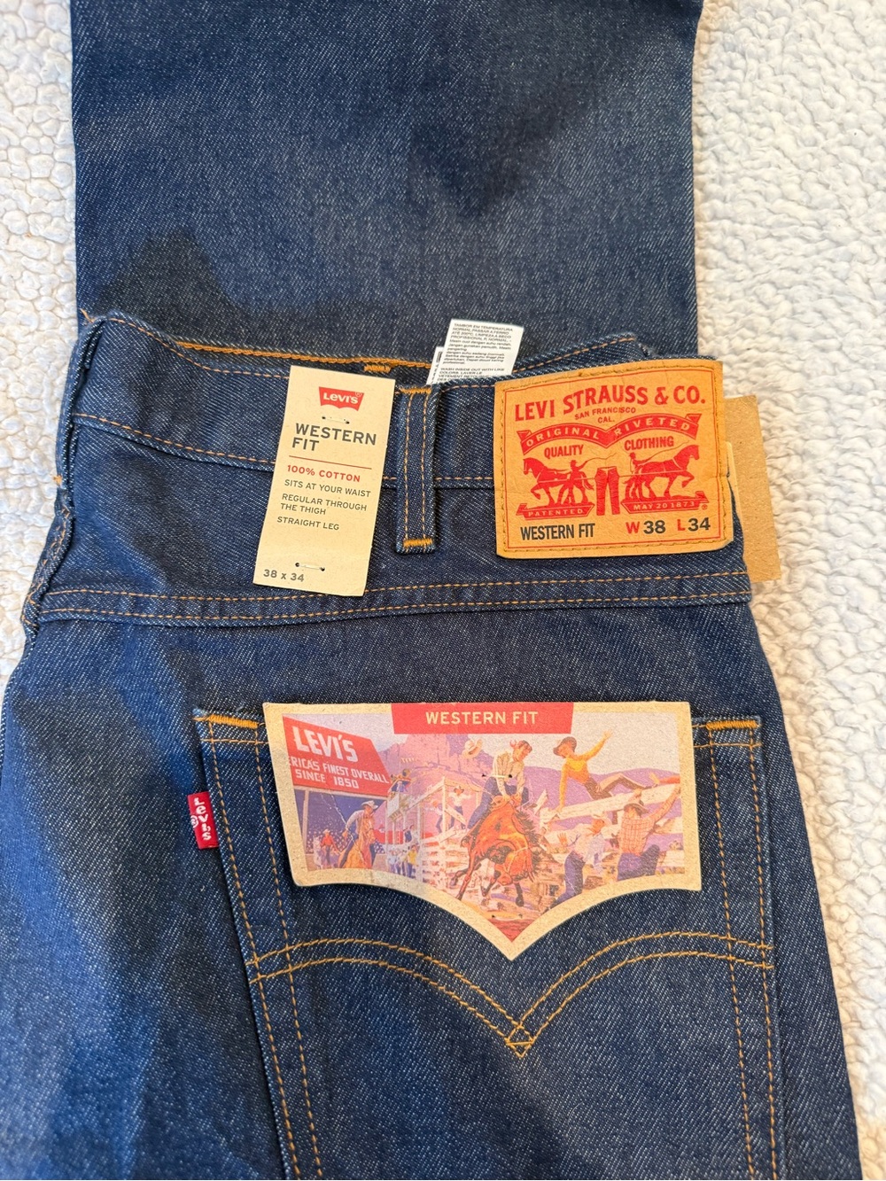 Levi's Western Fit Men's Straight Jeans - Dark Blue